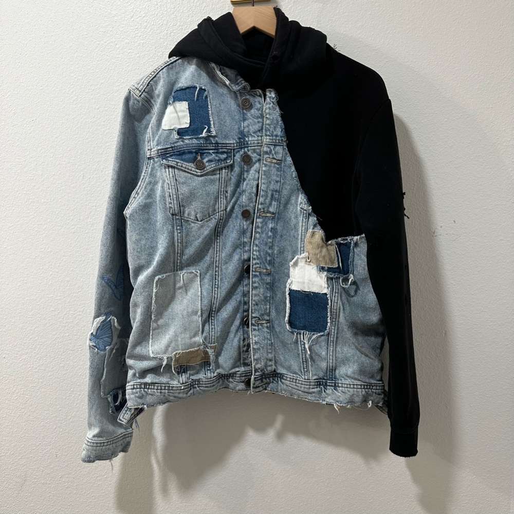 Denim Patchwork Jacket M‎